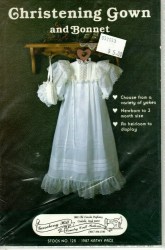 125 GOOSEBERRY HILL CHRISTENING GOWN, BONNET PATTERN NB - 3 MONTH UNCUT